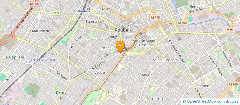 localisation de l'entreprise SCI CARPENTIER VERLOO  ROUBAIX