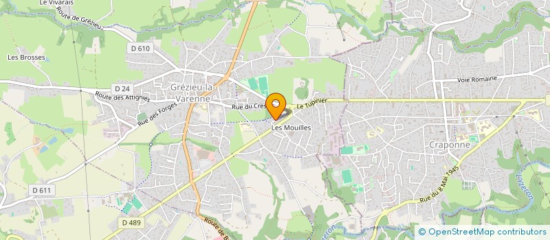 localisation de l'entreprise SCI CARRE  GREZIEU-LA-VARENNE