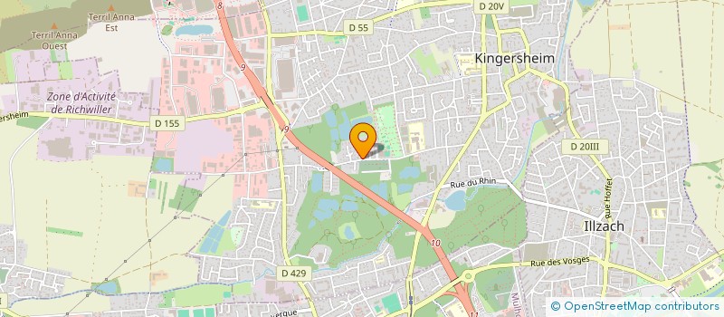 localisation de l'entreprise SCI CARRE D'AS  KINGERSHEIM