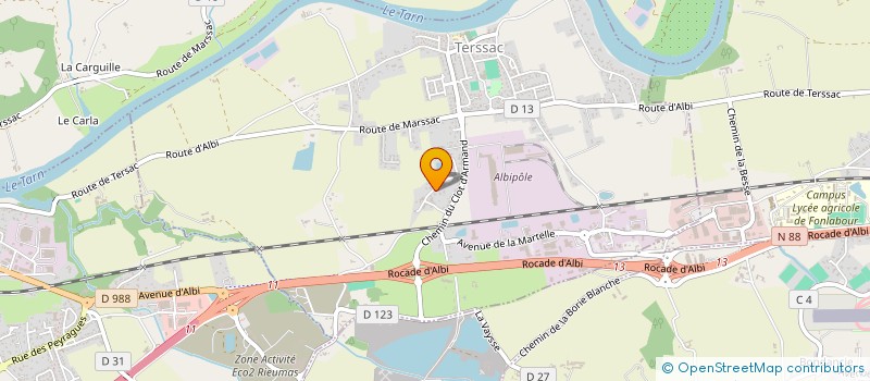 localisation de l'entreprise SCI CARRE EO  TERSSAC