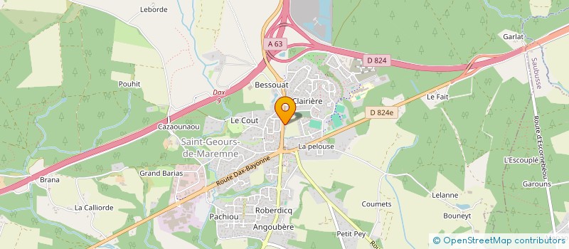 localisation de l'entreprise SCI CARRI à SAINT-GEOURS-DE-MAREMNE