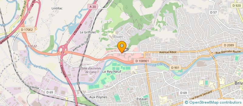 localisation de l'entreprise SCI CARRO-VIERS  BRIVE-LA-GAILLARDE