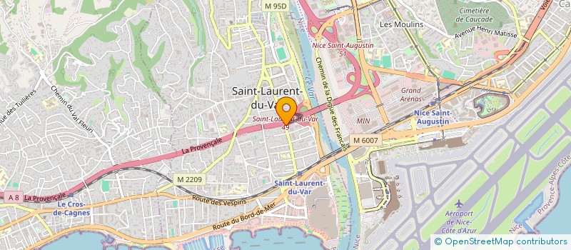 localisation de l'entreprise SCI CARROS MULTISERVICES à SAINT-LAURENT-DU-VAR