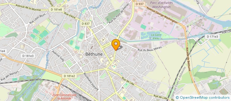 localisation de l'entreprise SCI CARSPORT  BETHUNE