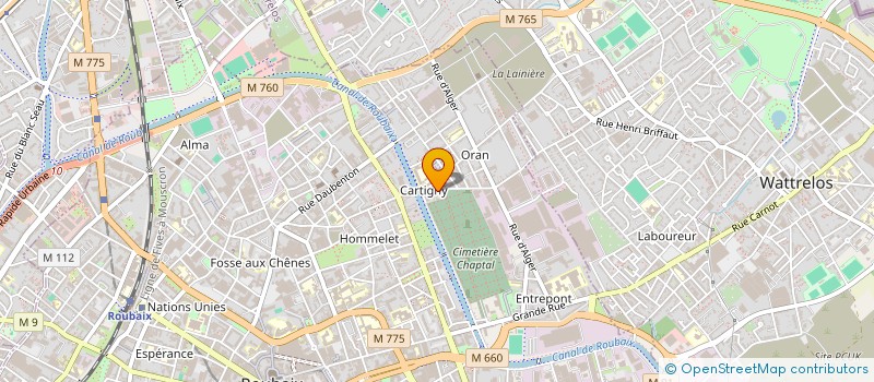 localisation de l'entreprise SCI CARTIGNY  ROUBAIX