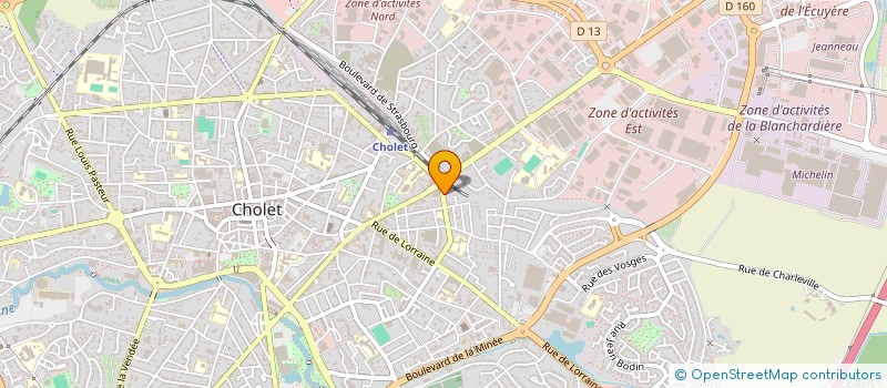 localisation de l'entreprise SCI CARTONNERIE à CHOLET