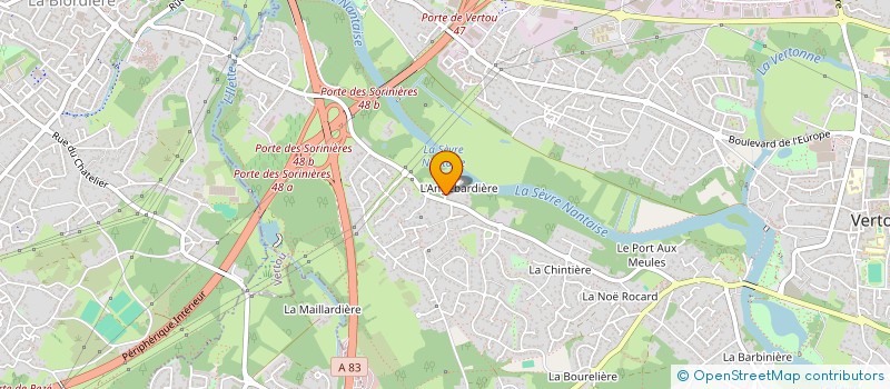 localisation de l'entreprise SCI CARTOON  VERTOU