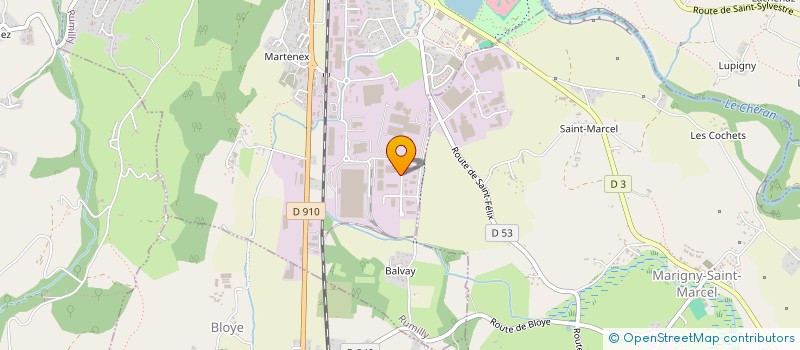 localisation de l'entreprise SCI CARVAL  RUMILLY