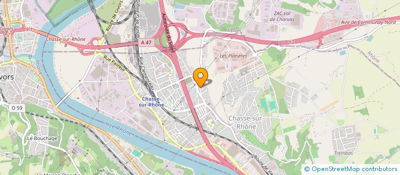 localisation de l'entreprise SCI CARVALHO FERNANDES SILVA  CHASSE-SUR-RHONE