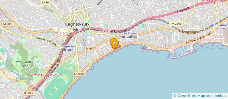 localisation de l'entreprise SCI CASA DEL MARE à CAGNES-SUR-MER