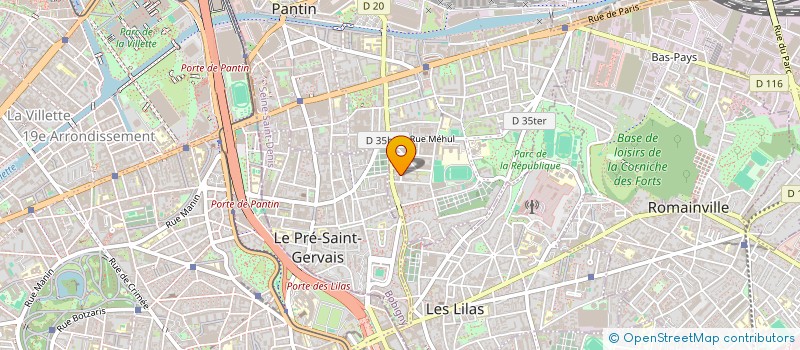 localisation de l'entreprise SCI CASA & DOLCE  PANTIN