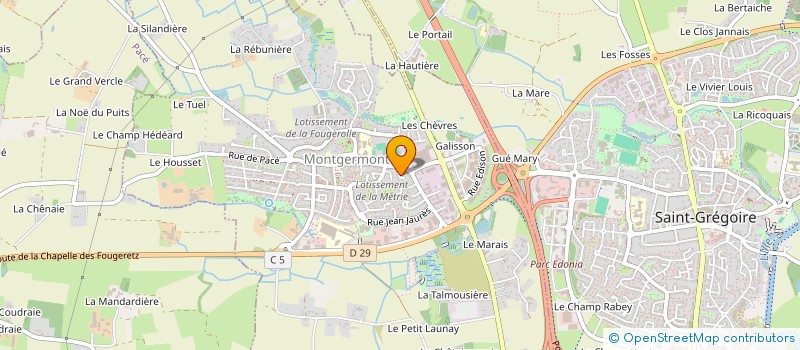 localisation de l'entreprise SCI CASA-DOS  SAINT-GREGOIRE