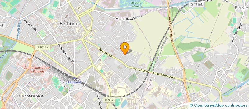 localisation de l'entreprise SCI CASADELEBARRE  BETHUNE