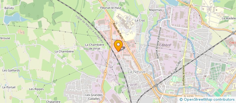 localisation de l'entreprise SCI CASAMAX à VIRIAT
