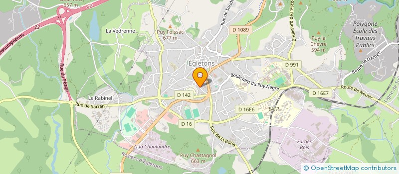 localisation de l'entreprise SCI CASIMIR RANSON  EGLETONS