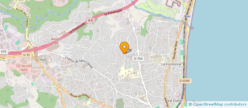 localisation de l'entreprise SCI CASO à ANTIBES