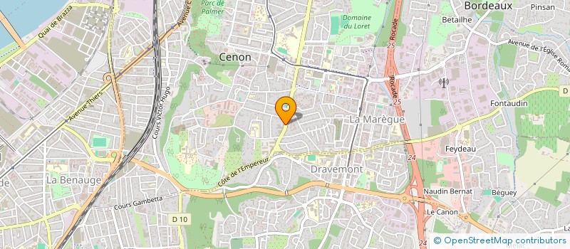 localisation de l'entreprise SCI CASSAGNE N 167  CENON