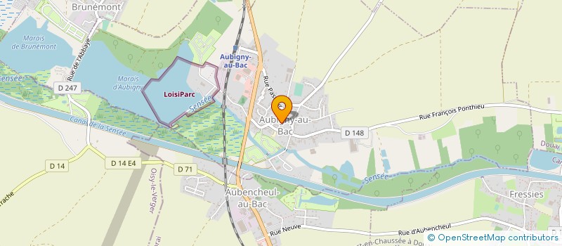 localisation de l'entreprise SCI CASSIOPEE à AUBIGNY-AU-BAC