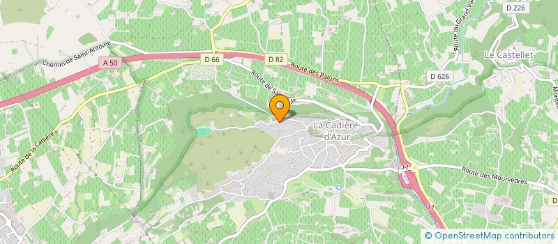 localisation de l'entreprise SCI CASSIOPEE à LA CADIERE D'AZUR