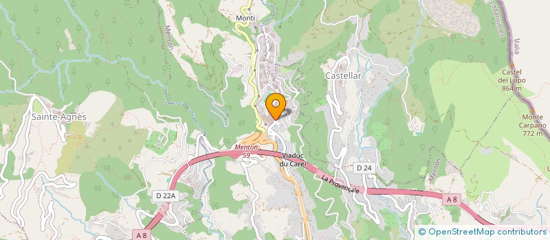 localisation de l'entreprise SCI CASTAGNINS à MENTON