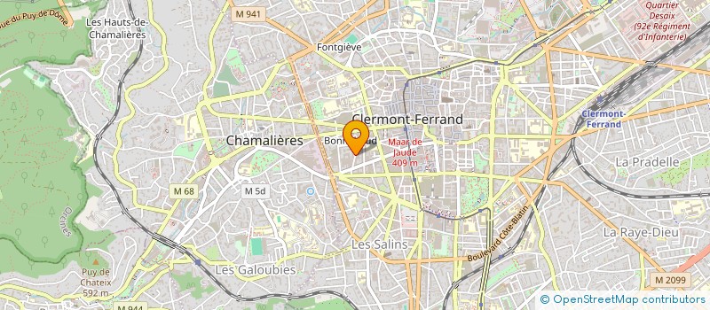 localisation de l'entreprise SCI CASTEL  CLERMONT-FERRAND
