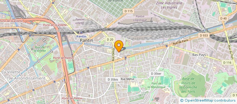 localisation de l'entreprise SCI CASTEL BIS  PANTIN