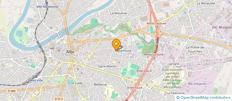 localisation de l'entreprise SCI CASTELVIEL 18 à ALBI
