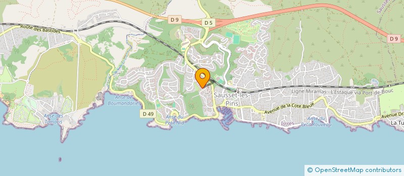 localisation de l'entreprise SCI CASTEX  SAUSSET-LES-PINS