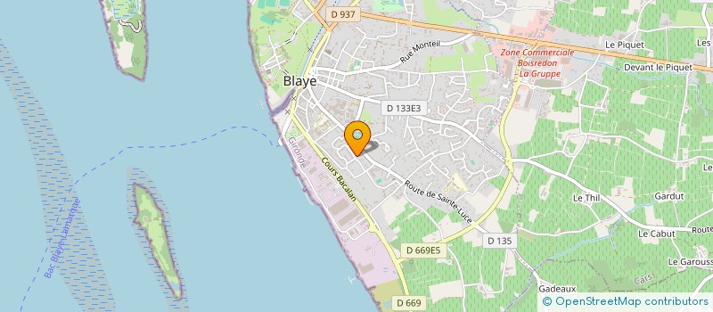 localisation de l'entreprise SCI CASTOR à BLAYE