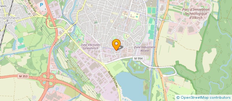 localisation de l'entreprise SCI CAT W.  ILLKIRCH-GRAFFENSTADEN