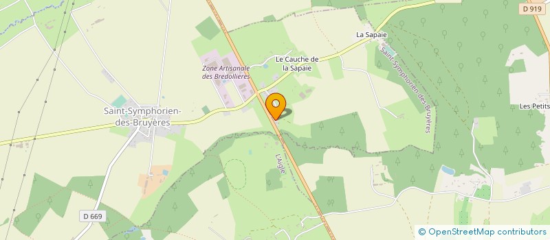 localisation de l'entreprise SCI CATAGNE à ST SYMPHORIEN DES BRUYERES