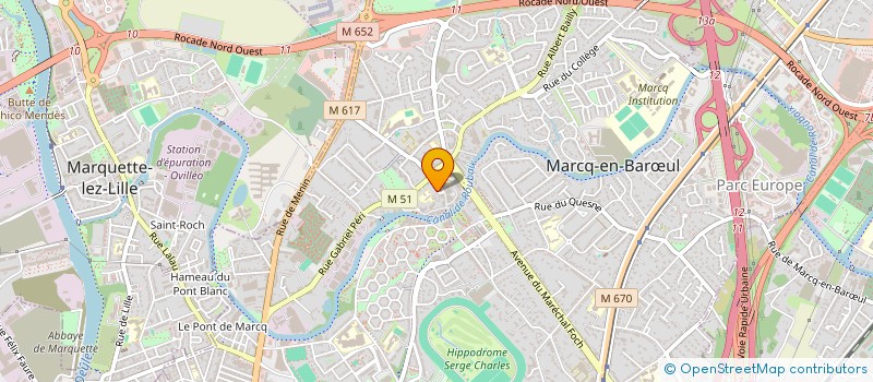 localisation de l'entreprise SCI CATHAL 9 à MARCQ-EN-BARŒUL