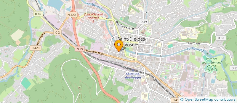localisation de l'entreprise SCI CATHERINE à SAINT-DIE-DES-VOSGES