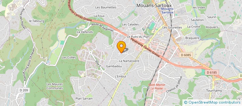 localisation de l'entreprise SCI CATHERINE  MOUANS-SARTOUX