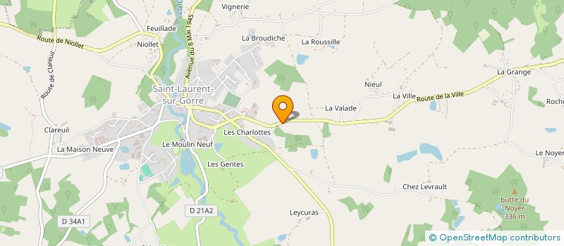 localisation de l'entreprise SCI CATHERINE RAYNAUD  SAINT-LAURENT-SUR-GORRE