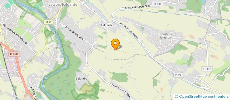 localisation de l'entreprise SCI CATUSSE  LACROIX FALGARDE