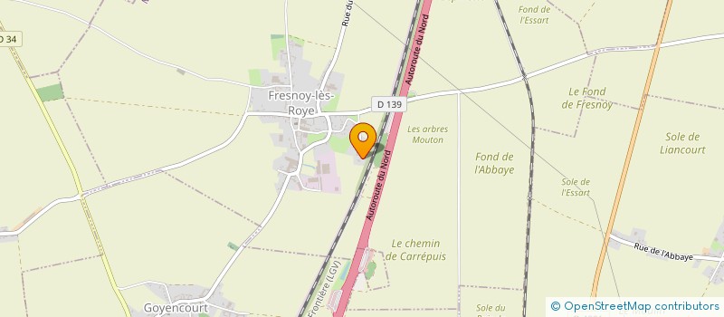 localisation de l'entreprise SCI CAUSSE ET REHANE IMMOBILIER  FRESNOY-LES-ROYE