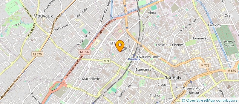 localisation de l'entreprise SCI CAVA  ROUBAIX