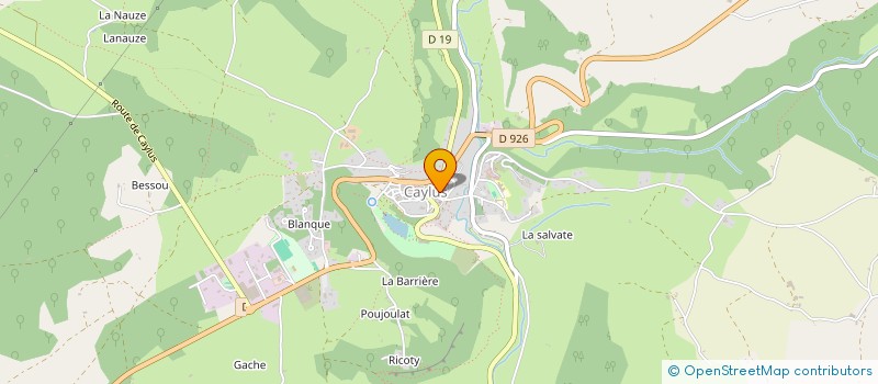 localisation de l'entreprise SCI CAYLUZ  CAYLUS