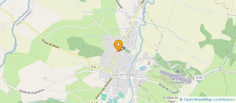 localisation de l'entreprise SCI CAZ  L'ISLE-EN-DODON