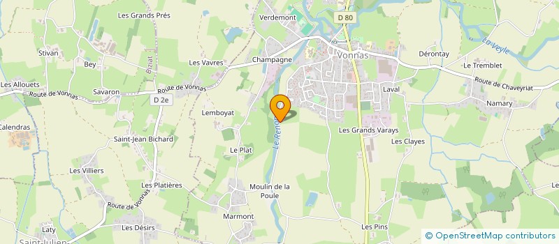localisation de l'entreprise SCI CAZ-A-OU à VONNAS