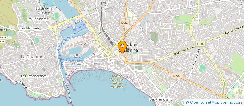 localisation de l'entreprise SCI CAZA IMMO à LES SABLES-D'OLONNE