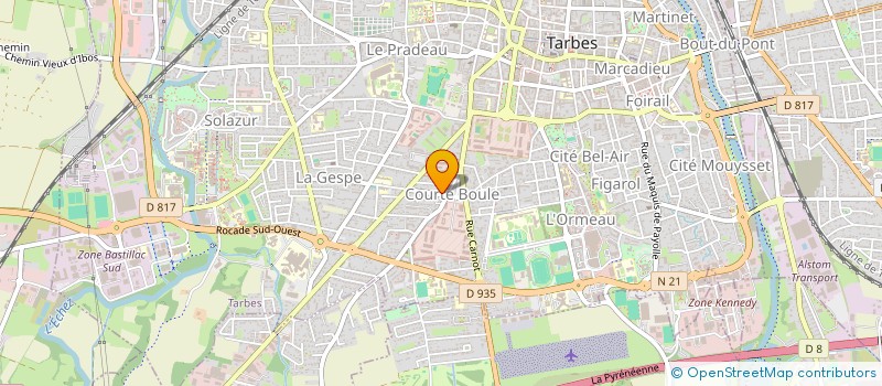 localisation de l'entreprise SCI CAZADAU  TARBES