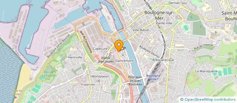 localisation de l'entreprise SCI CAZAUX-PAMART  BOULOGNE-SUR-MER