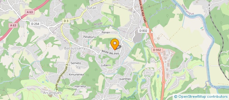 localisation de l'entreprise SCI CAZAVENT à BASSUSSARRY