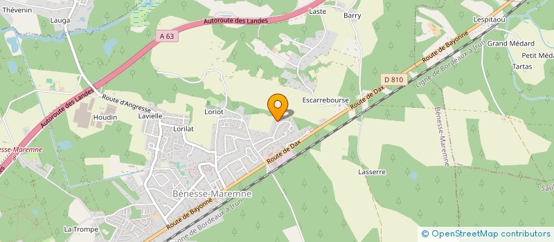 localisation de l'entreprise SCI CAZEAUX BATTISTON  BENESSE-MAREMNE