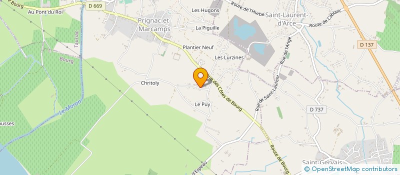 localisation de l'entreprise SCI CAZELLES  PRIGNAC-ET-MARCAMPS