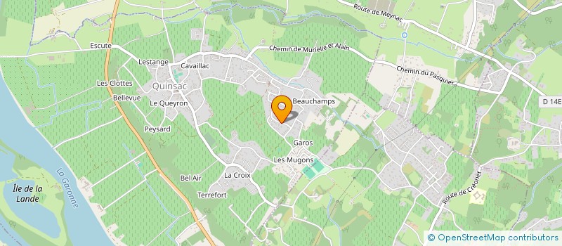 localisation de l'entreprise SCI CAZIS  QUINSAC