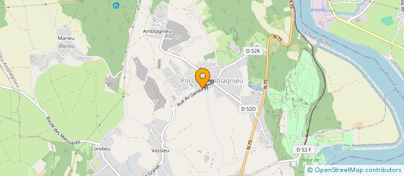 localisation de l'entreprise SCI CB  PORCIEU-AMBLAGNIEU
