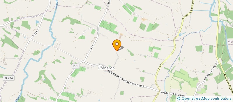 localisation de l'entreprise SCI CB  PRENERON